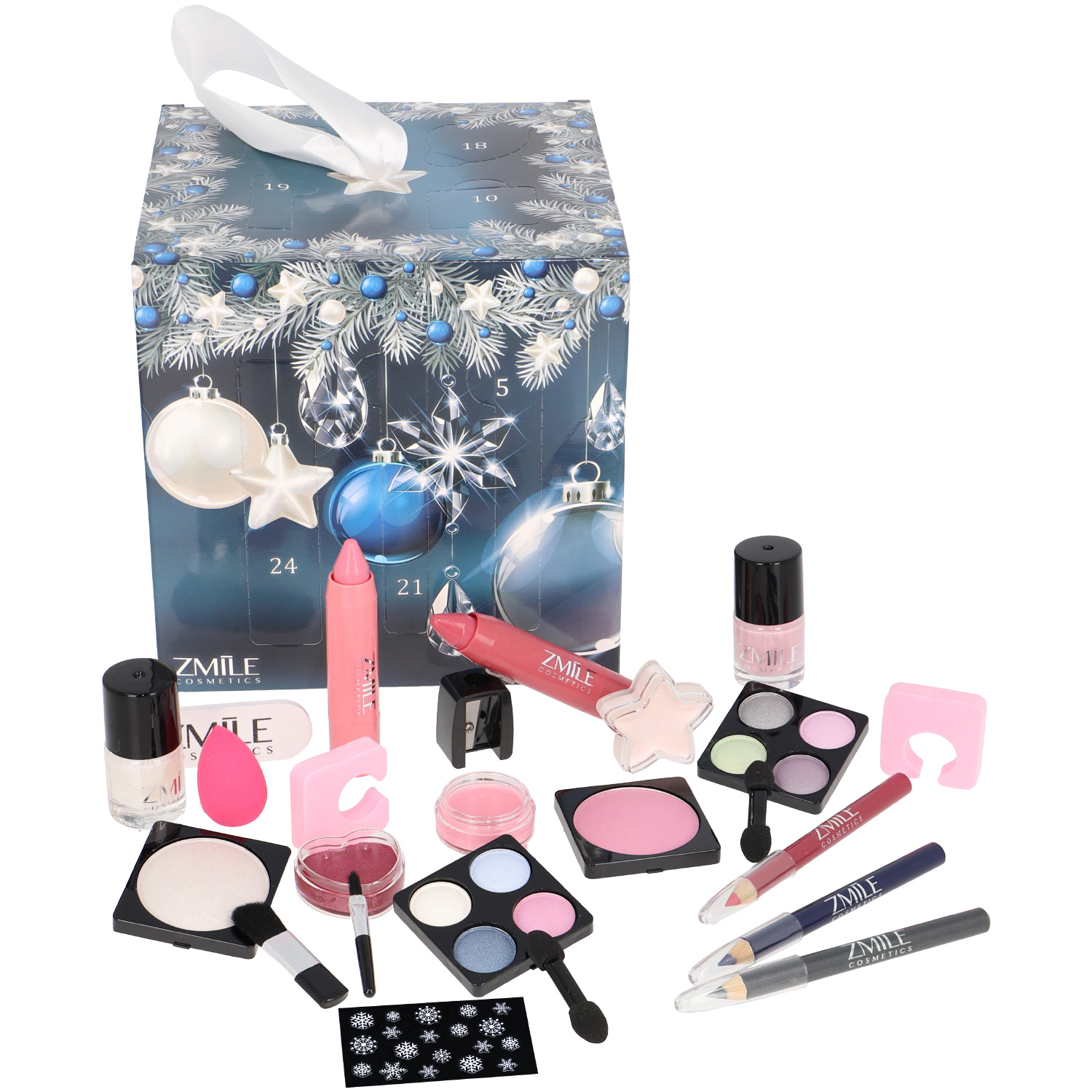 ZMILE Cosmetics Adventskalender "Blue Magic" gefüllt mit verschiedener Kosmetika & Accessoires