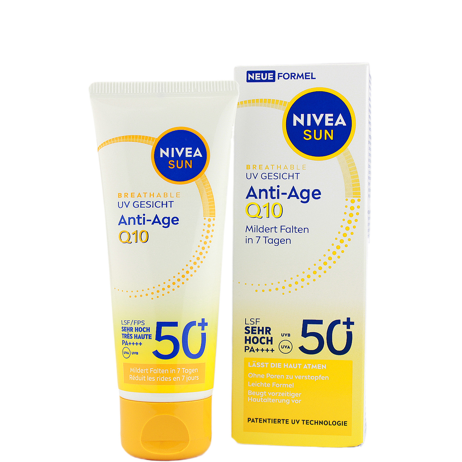 Nivea Sun Breathable UV Gesicht Anti Age Q10 Sonnenschutz mit LSF50+ 40ml