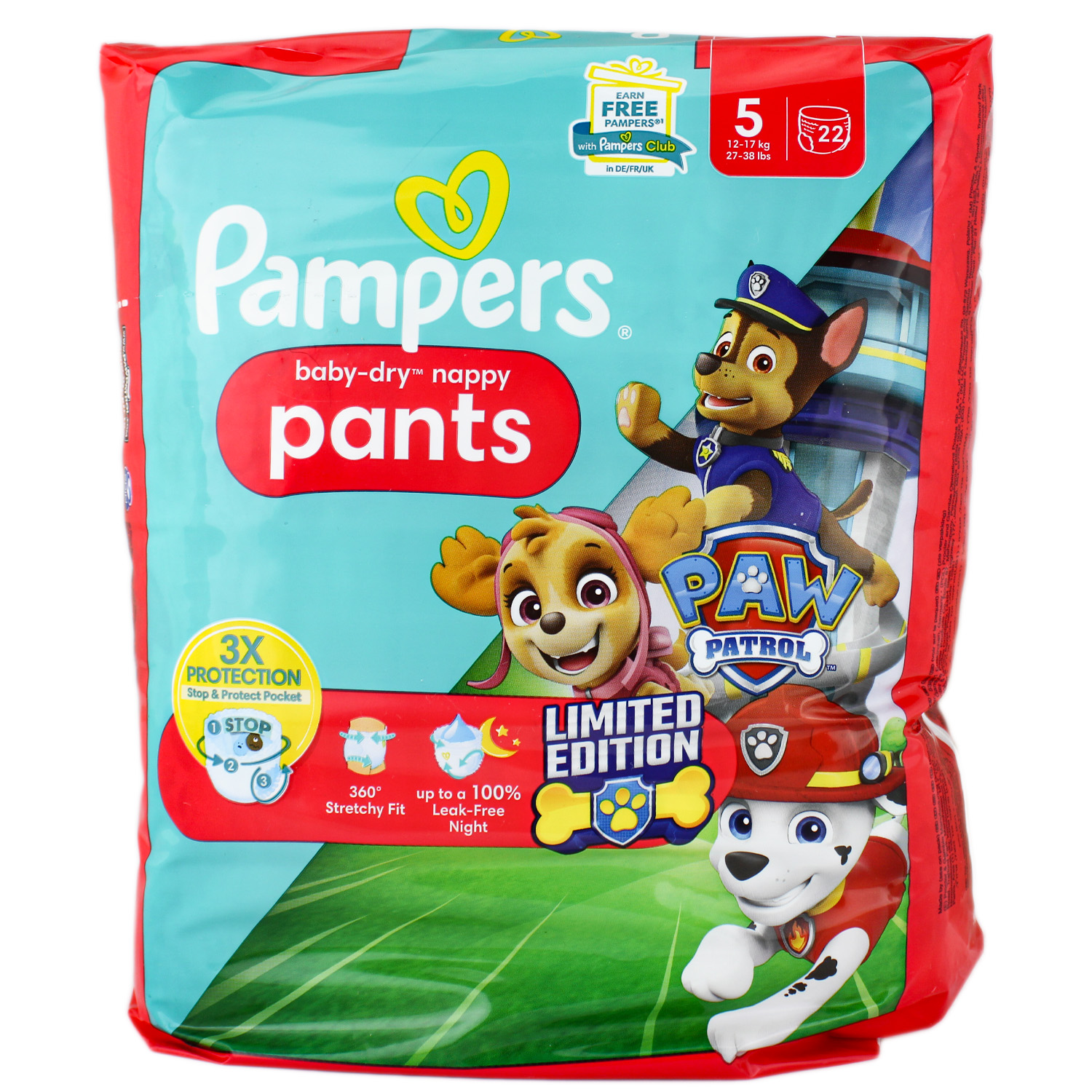 Pampers Baby Dry Pants Paw Patrol Größe 5 22er-Pack