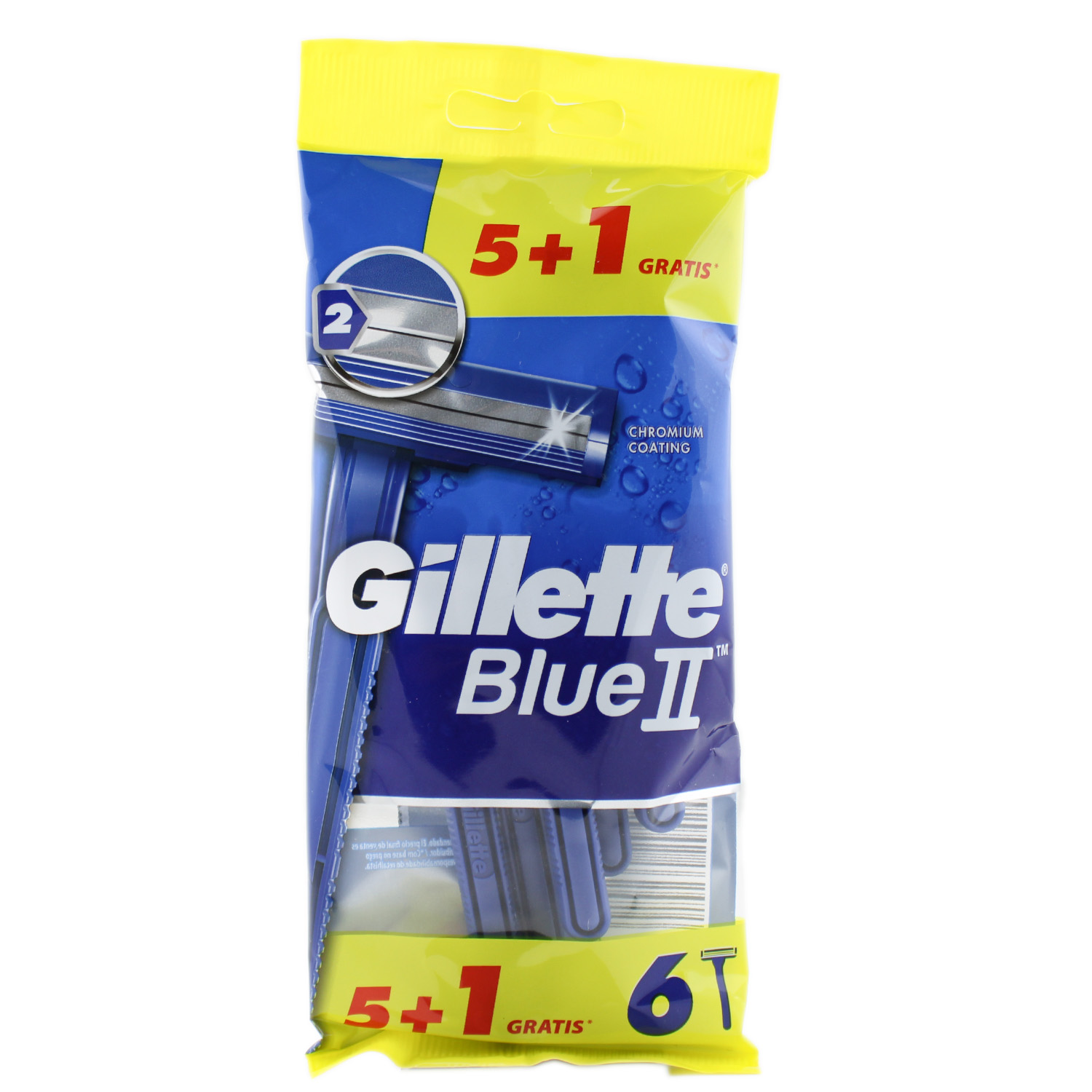 Gillette Blue II Einwegrasierer 5er-Pack + 1 Gratis