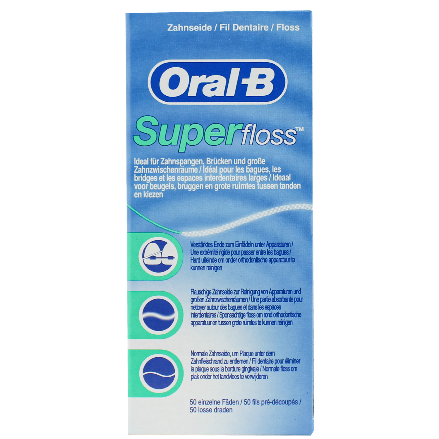 Oral-B Super Floss Zahnseide 50 Fäden