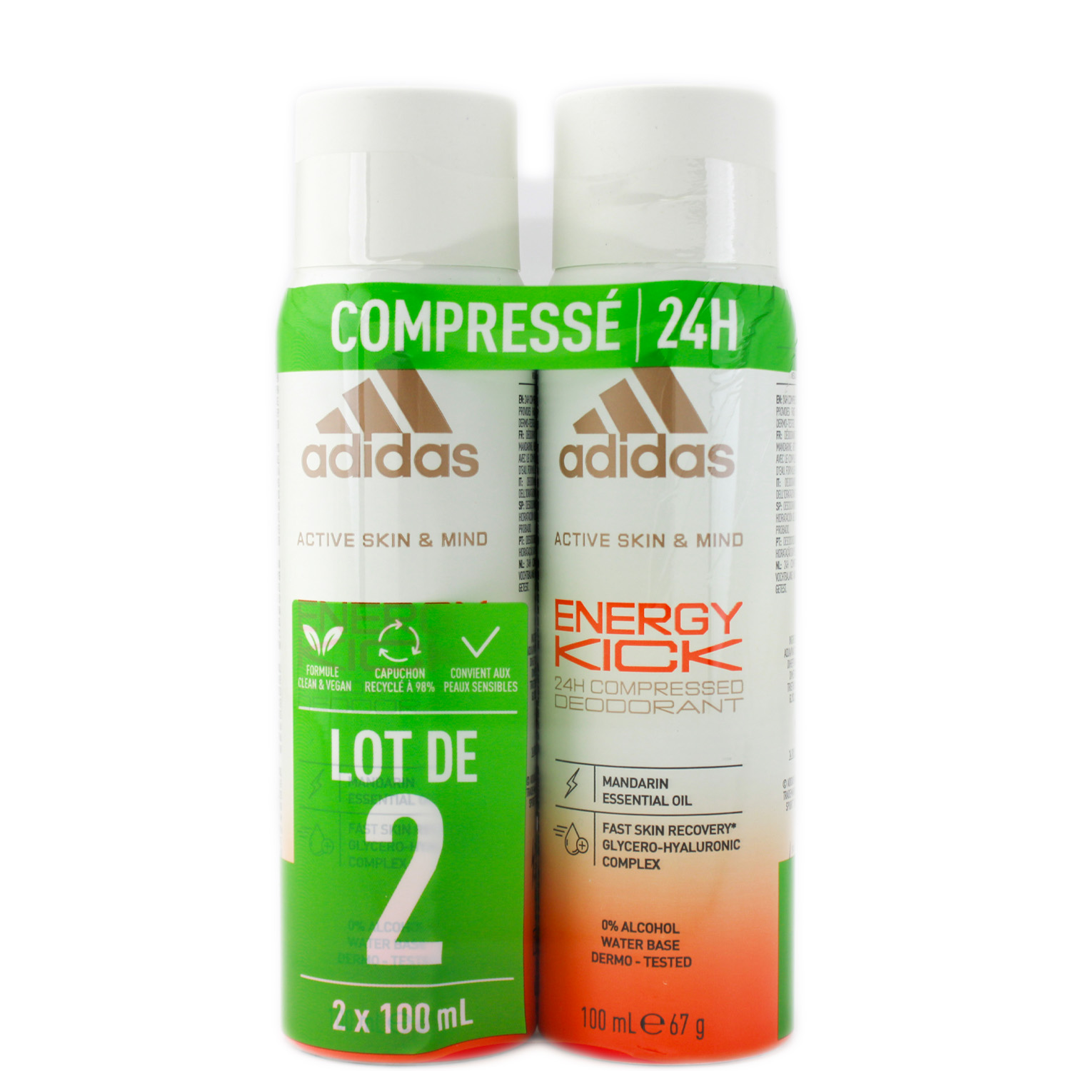 Adidas for Woman Energy Kick 24H Deodorant Spray 2x100ml