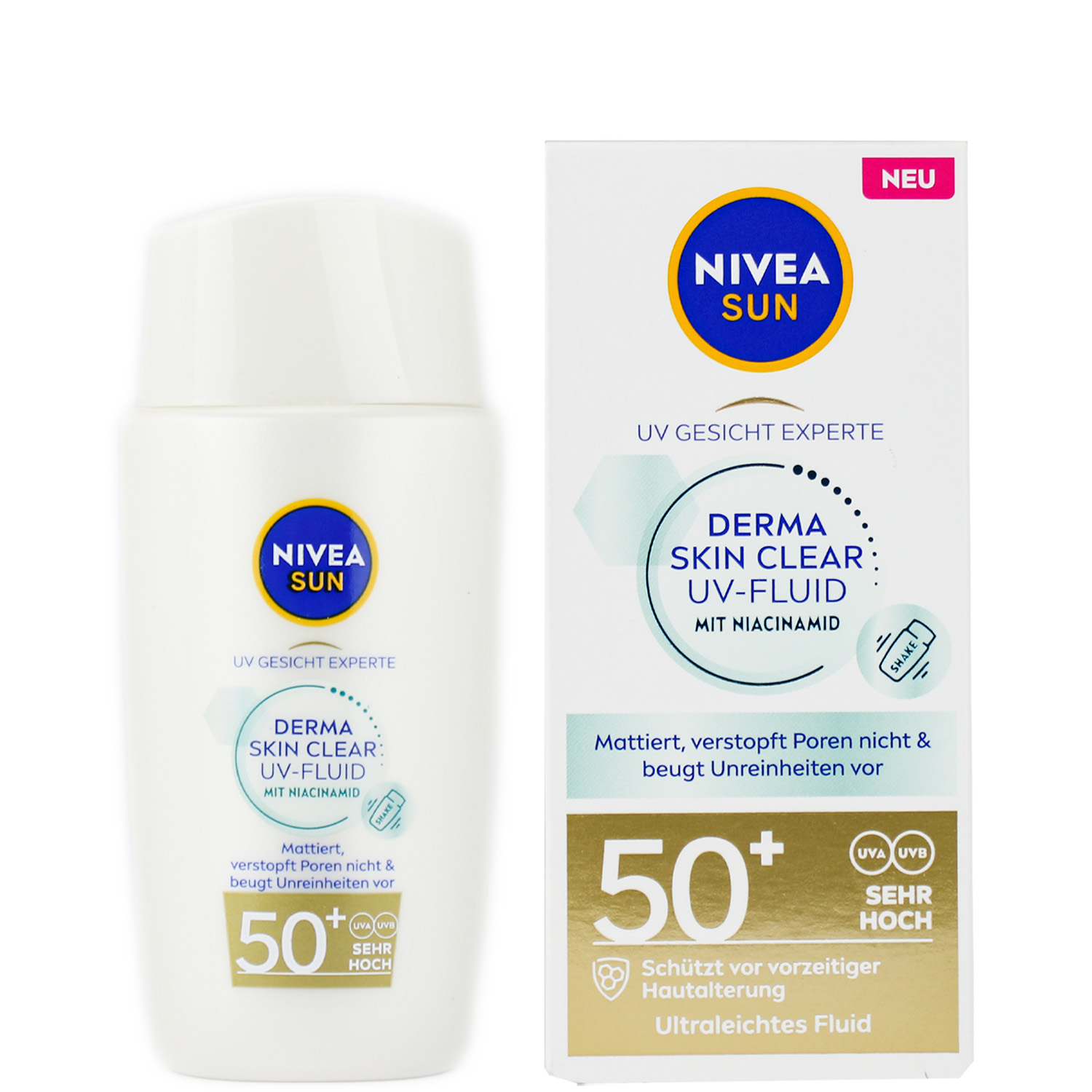 Nivea Sun UV Gesicht Experte Derma Skin Clear UV-Fluid mit LSF50+ 40ml