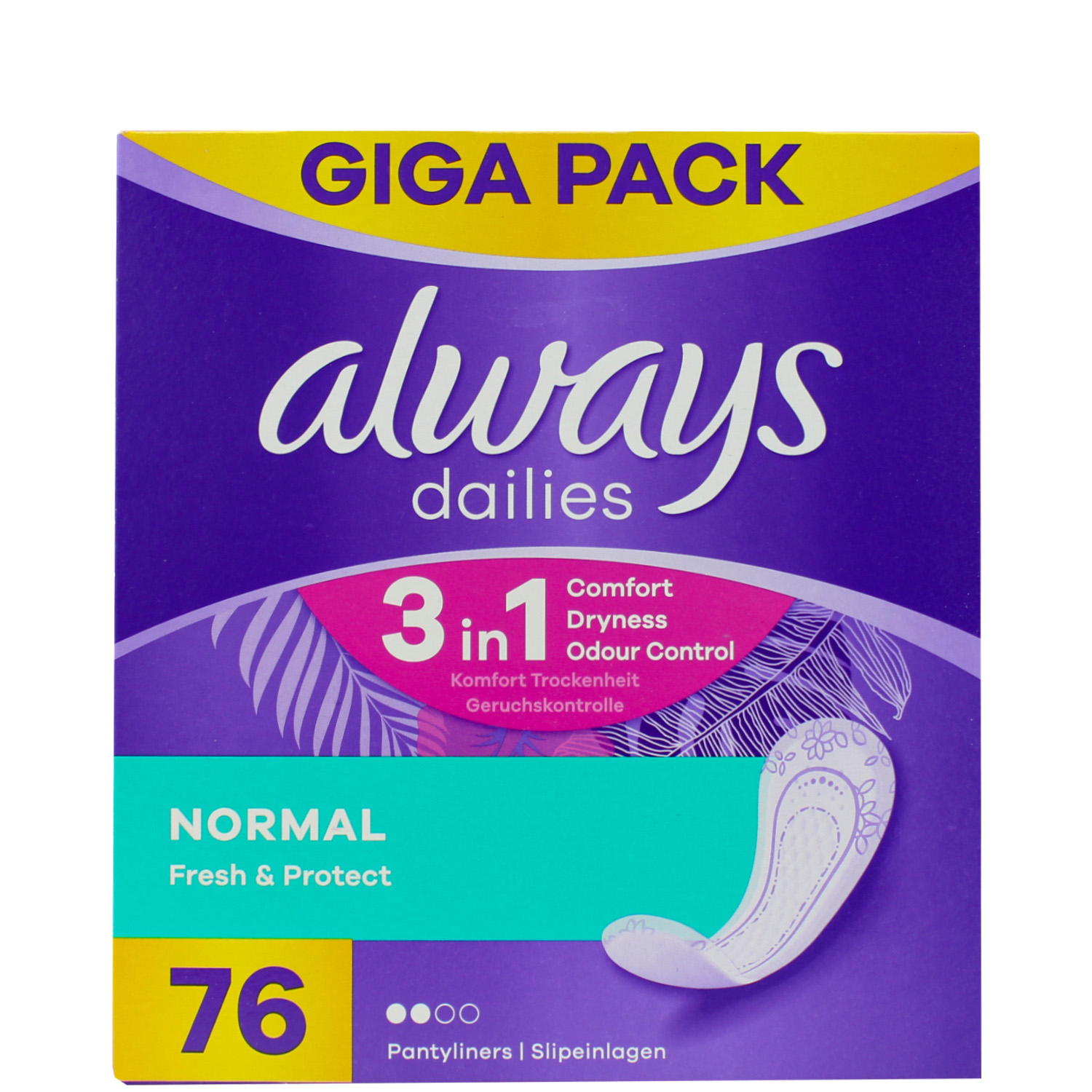 Always Dailies Fresh & Protect Slipeinlagen Normal 76er-Giga Pack