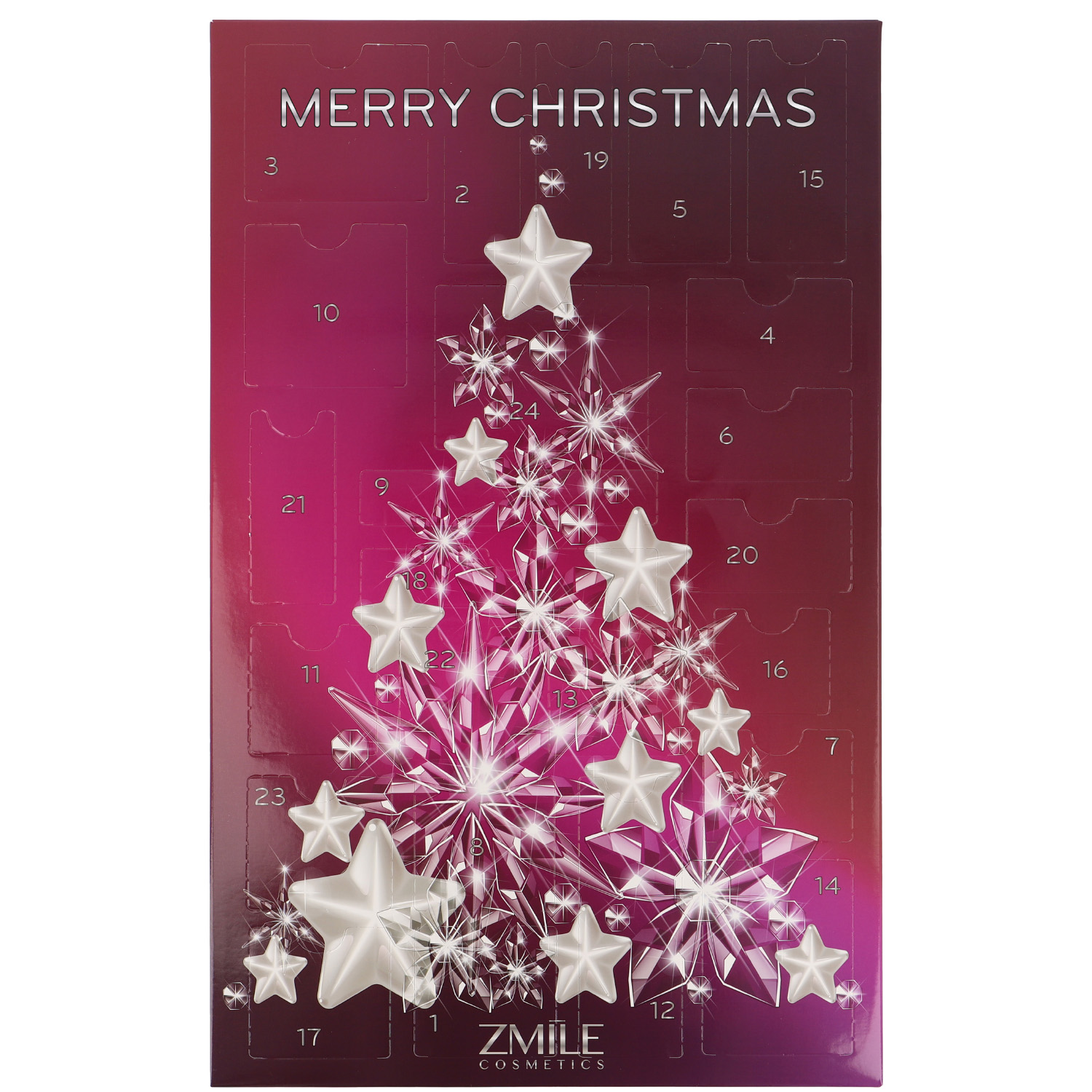 ZMILE Cosmetics Adventskalender "Crystal Christmas Tree" gefüllt mit verschiedener Kosmetika & Accessoires