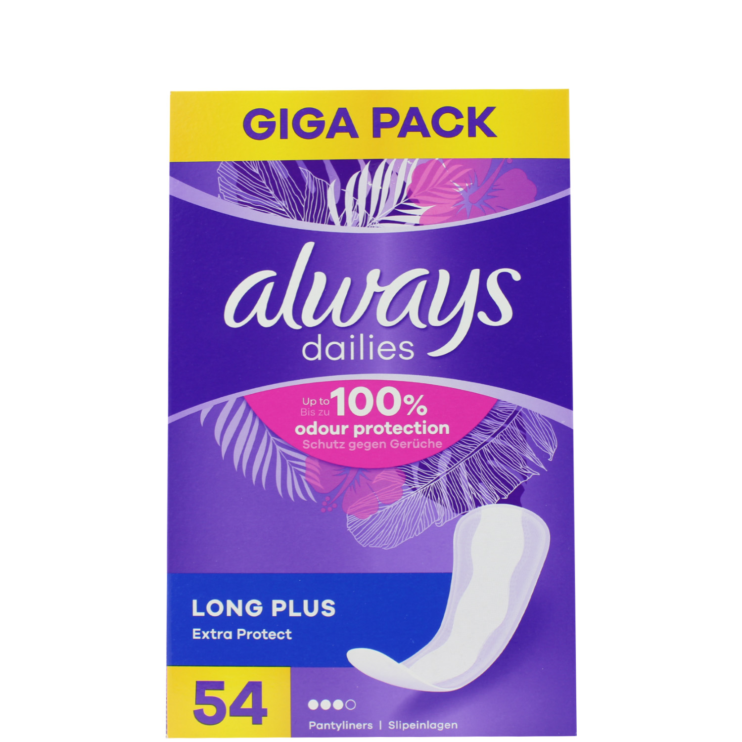 Always Dailies Extra Protect Slipeinlagen Long Plus 54er-Giga Pack
