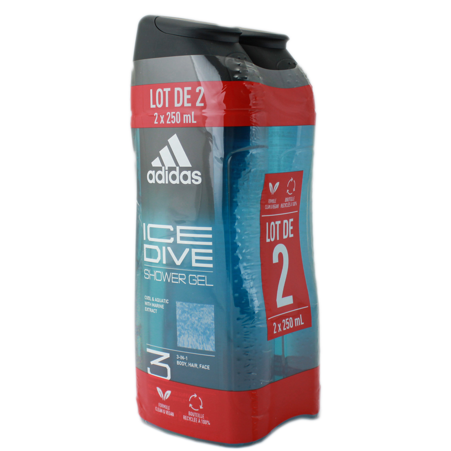 Adidas Ice Dive 3in1 Shower Gel 2x250ml