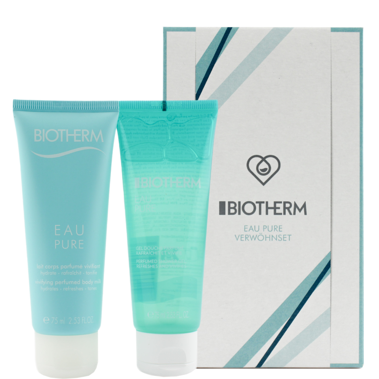 Biotherm Eau Pure Set Shower Gel 75ml & Body Lotion 75ml