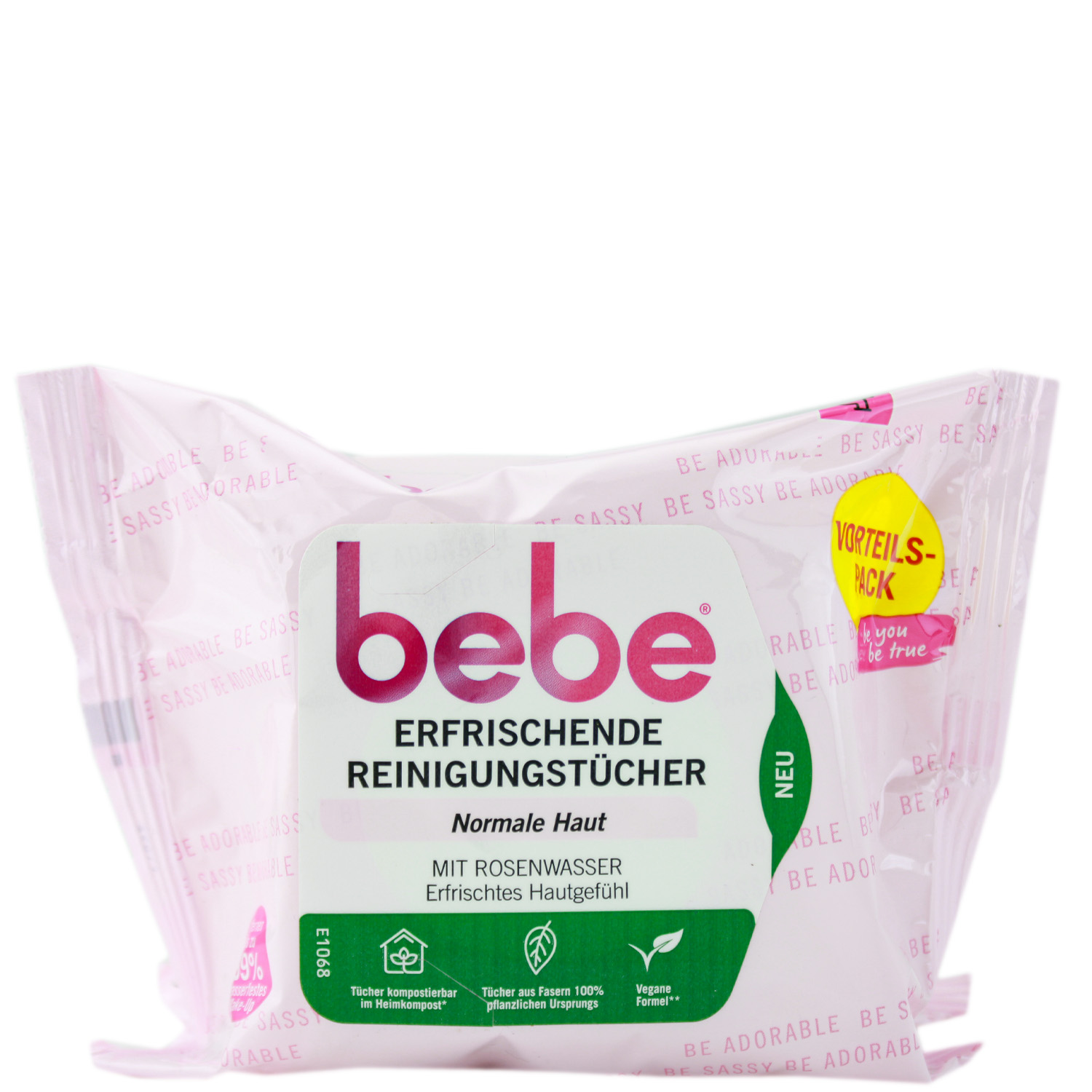 Bebe Erfrischende Reinigungstücher für die normale Haut 2 x 25er Vorteilspack
