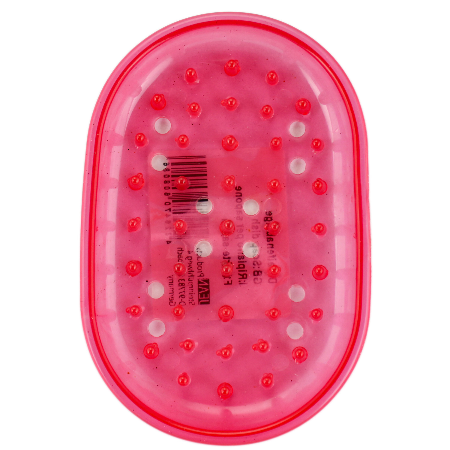 Seifenablage Oval aus Gummi in Rot